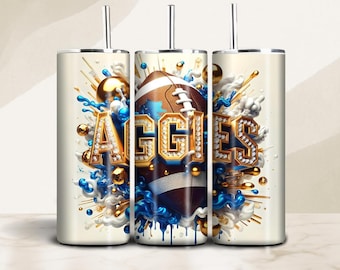 North Carolina A&T University 20oz Tumbler Sublimation Design