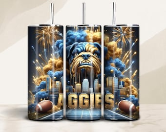 North Carolina A&T University 20oz Tumbler Sublimation Design