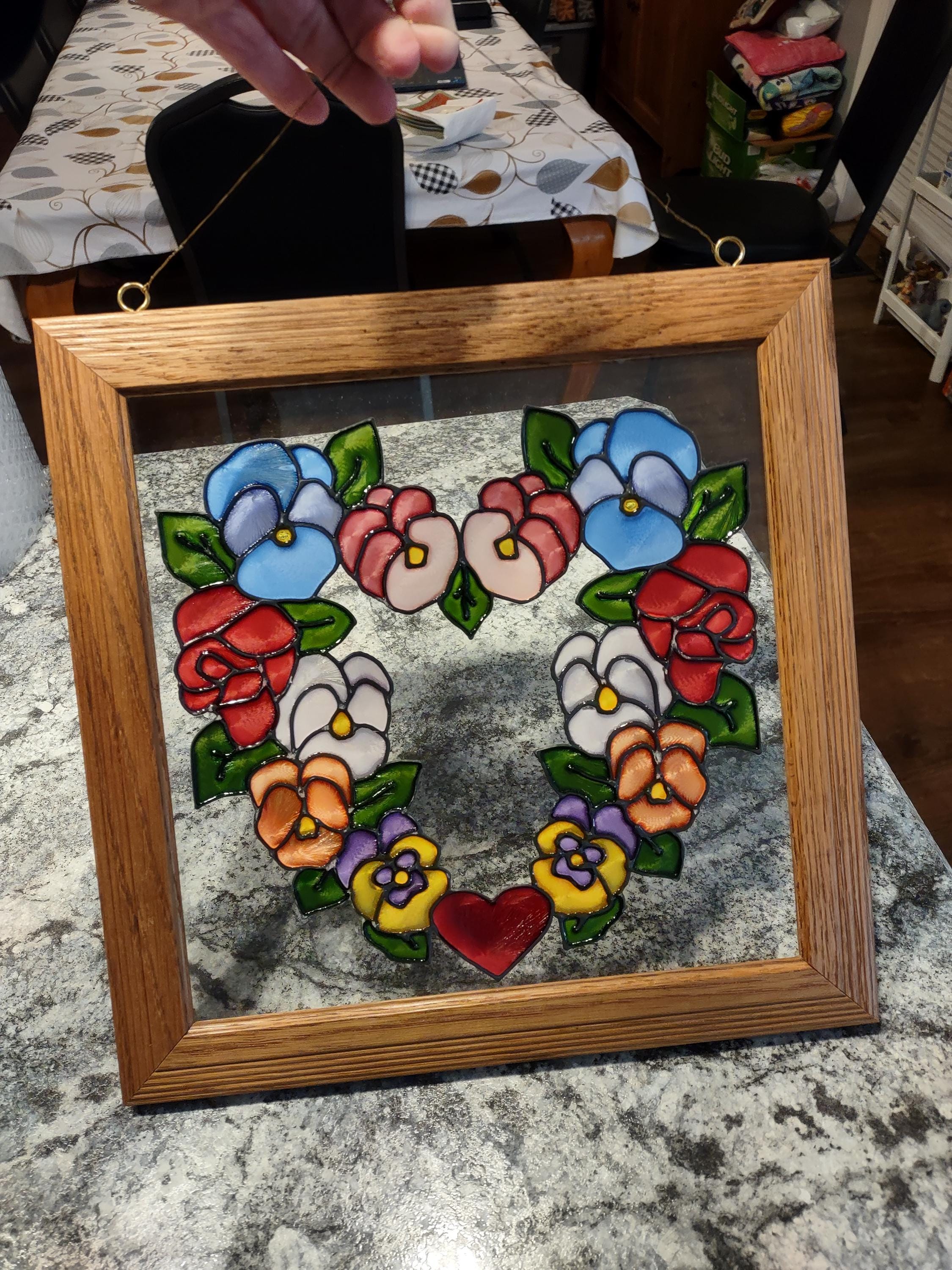 Vintage - Stained Glass Wall Hanging - Open Windows Company
