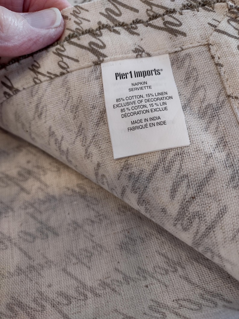 Pier 1 Script Table Napkins - Thumbnail 4