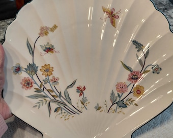 Vintage - Jardin Seashell Tallrik - Andrea By Sadek - EUC (möjligen oanvänd) - Originallåda