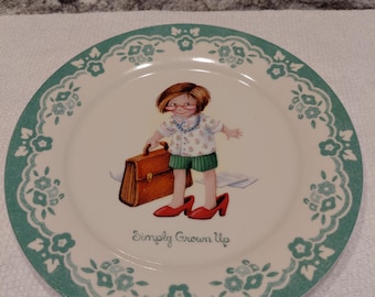 Vintage - Mary Engelbreit 8 ""Salatteller - ""Simply Grown Up"" - EUC