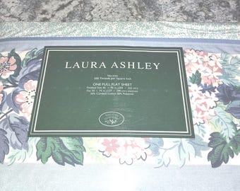 Laura Ashley - Full Size - FLAT Sheet - "Ashbourne" - NOS
