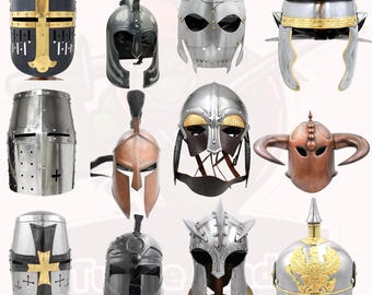 Handmade Medieval Helmets, Cosplay, LARP, Costume, Halloween , Gift