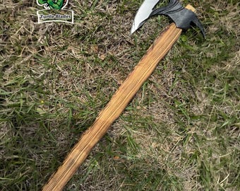 Handmade Artisan Hand-Forged Style Viking Tomahawk Flame-Seared Hardwood Axe