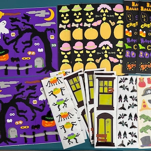 Pegatinas raras con temática de Halloween de la Sra. Grossman. Hojas o tiras de pegatinas a elección y pegatinas GRATIS
