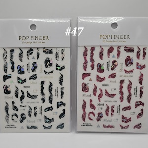 Pop Finger 3D Nail Stickers – Bold Accent Nail Art for Stylish Looks
