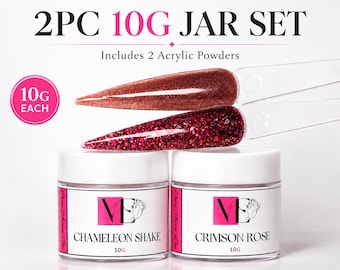 Chameleon Shake-Glitter Dual Acrylic Powder Duo – Specialty Accent Nail Art Set