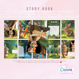 The Adventures of Barnaby&#39;s Bunny Story Book: Interactive Kids eBook + Coloring Book (PDF Download)