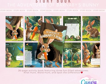 Le avventure del coniglietto di Barnaby: eBook interattivo per bambini + libro da colorare (download PDF)