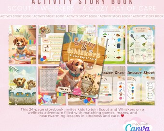 Scout & Whiskers - A Cozy Day of Care : livre d'histoires interactif ou livre électronique pour enfants (téléchargement PDF)