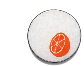 Citrus modern cross stitch pattern