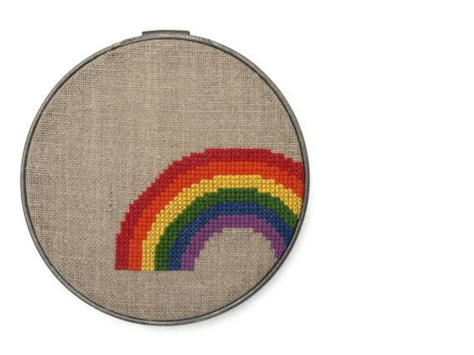 Rainbow Modern Cross Stitch Pattern Etsy