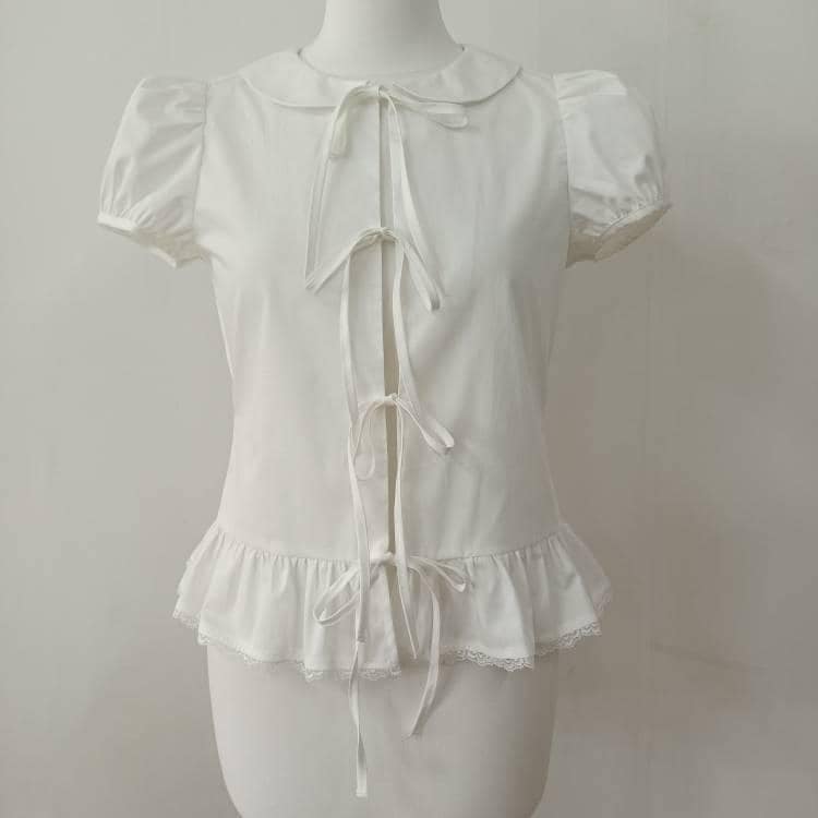 Tiered White Blouse main image 1