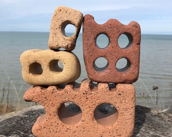 Beach BRICK ~ Sea Brick ~ Antique Brick ~ Beach Finds ~ Brick Craft Supply ~ Lake Erie Surf Tumbled ~ Garden Art Decor