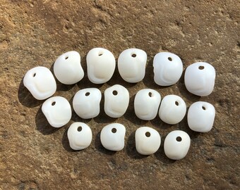 Lucky Stone Pendants Charms Top Drilled Beach Stones Beach Glass Fish Bone Charms Otolith 2mm