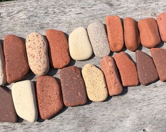 BEACH BRICK Pottery ~ Mosiac Arts Craft Supply ~ Beach Brick Shards ~ Lake Erie ~ Upcycle