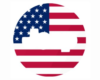 American Flag Steering Decal Accessory Compatible With Jeep Vehicles