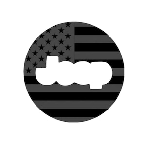 Black Gray American Flag Steering Decal Accessory Compatible With Jeep Vehicles