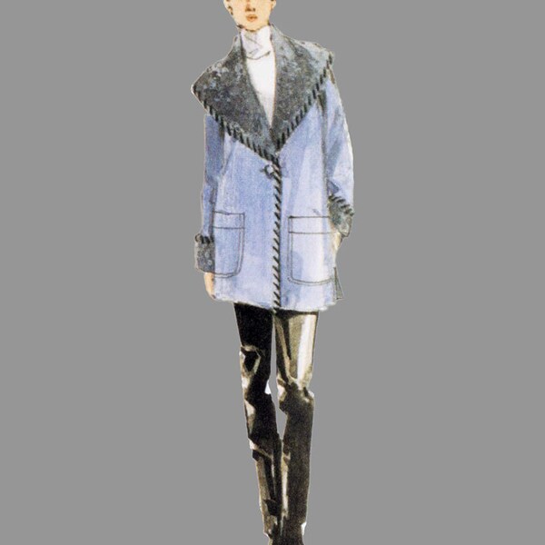 Raglan sleeve coat pattern McCall's 3800, Long coat, short coat, Shawl collar, Large-Extra large Uncut