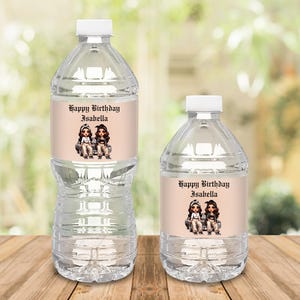Chola birthday decorations, chola water bottle wraps, chola birthday, chicana birthday, chola party, editable Canva template, instant access