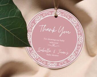 Cielito lindo tags, dusty rose gift tags, Mexican theme gift tags, papel picado, Cielito lindo gift tags editable canva template