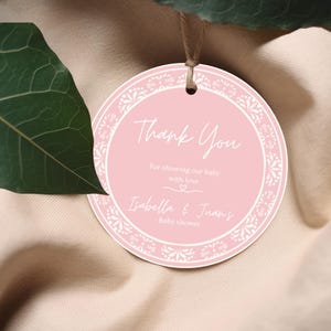 Cielito lindo tags, blush pink Cielito lindo gift tags, Cielito lindo baby shower decor, editable canva template, instant download