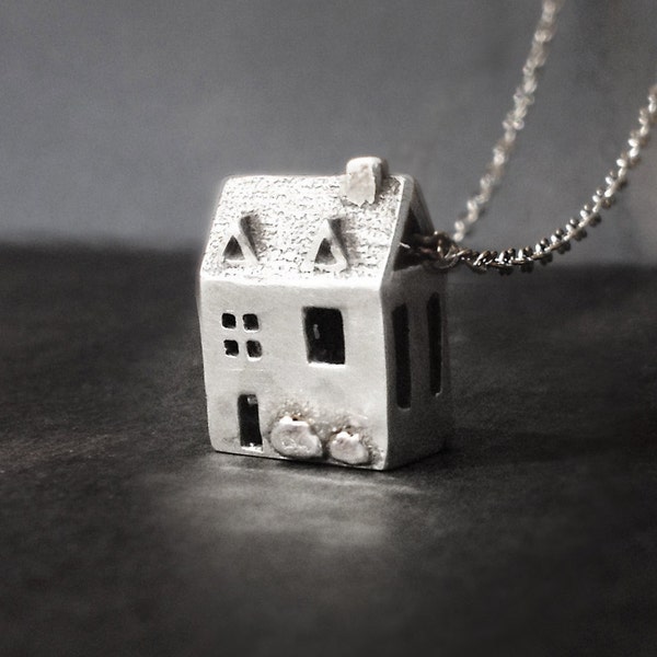 Doll house Necklace - MINI version - Sterling Silver Jewelry - House Warming Gift - inspired by dollhouses and miniatures