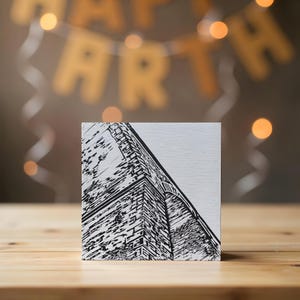 Viaducto, Puente Linograbado, Tarjeta de Felicitación, Yarm, North Yorkshire, Aniversario, Compromiso, Boda, Día de la Madre, Día del Padre, Cumpleaños