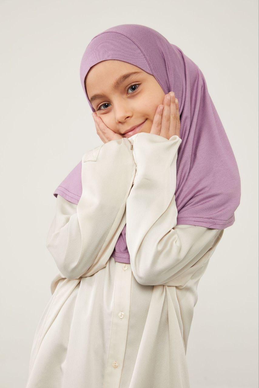 Kids Hijab, Easy Head Cover for Beginners, Soft Headscarf for Muslim Girls, Instant Hijab, Made in Turkey