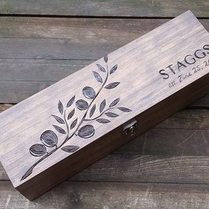 Wine box wedding, wedding wine box, wine box ceremony, personalized wine box, wedding memory box, anniversary wine box, olive branch, gift