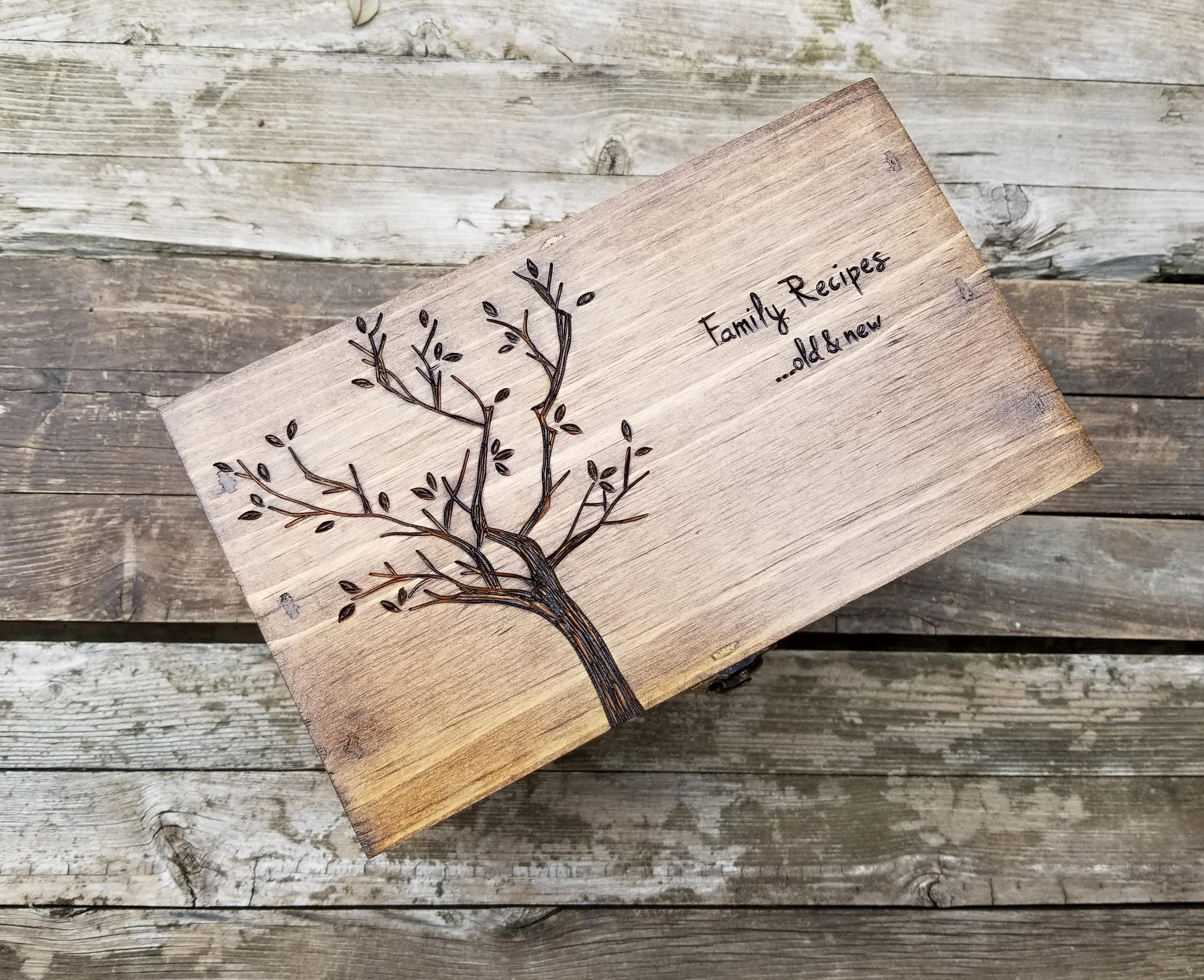 Wooden 4x6 Photo Storage Box With Personalized USB Natural 