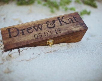 Custom wine box for your wedding ceremony, fully personalized - hand carved and engrave