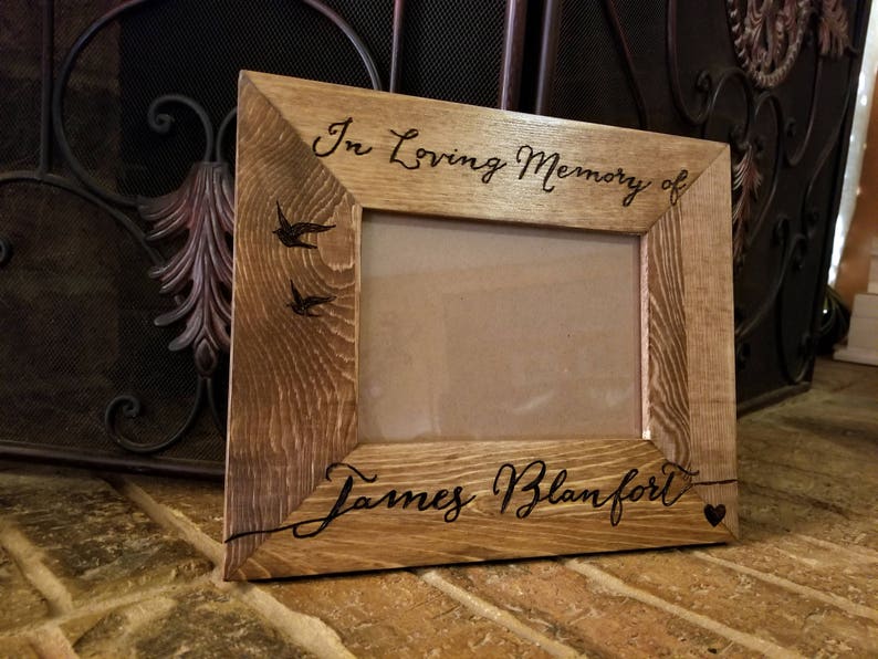 In Memory of Personalized Photo Frame Picture Frame Custom Etsy