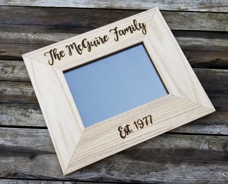 Personalized Family Picture Frame Wooden Custom Photo Frame Etsy