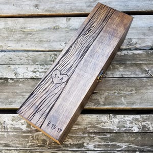 Wijnkist Redwood boom jubileum wijnkist bruiloft wijnkist ceremonie wijnkist - op maat gegraveerde houten wijnkist - gepersonaliseerd huwelijkscadeau