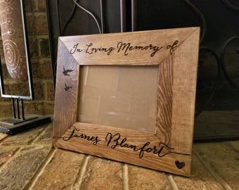 In memory of personalized photo frame picture frame, custom bereavement frame, commemorative frame, In loving memory, remembrance gift frame