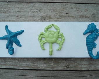 starfish anchor beach towel rack seahorse mermaid bathroom towels, bathroom towel rack storage hot tub outdoor shower pool towel Outer Banks