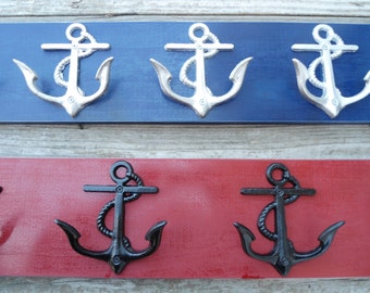 Anchor nautical beach decor outside towel rack pool hot tub towel lake cottage renovation housewarming interior design custom bathroom decor