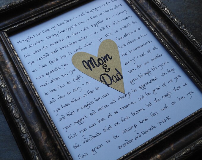 Wedding Gifts for Parents, Mother of Bride, Father of Bride, Mother of