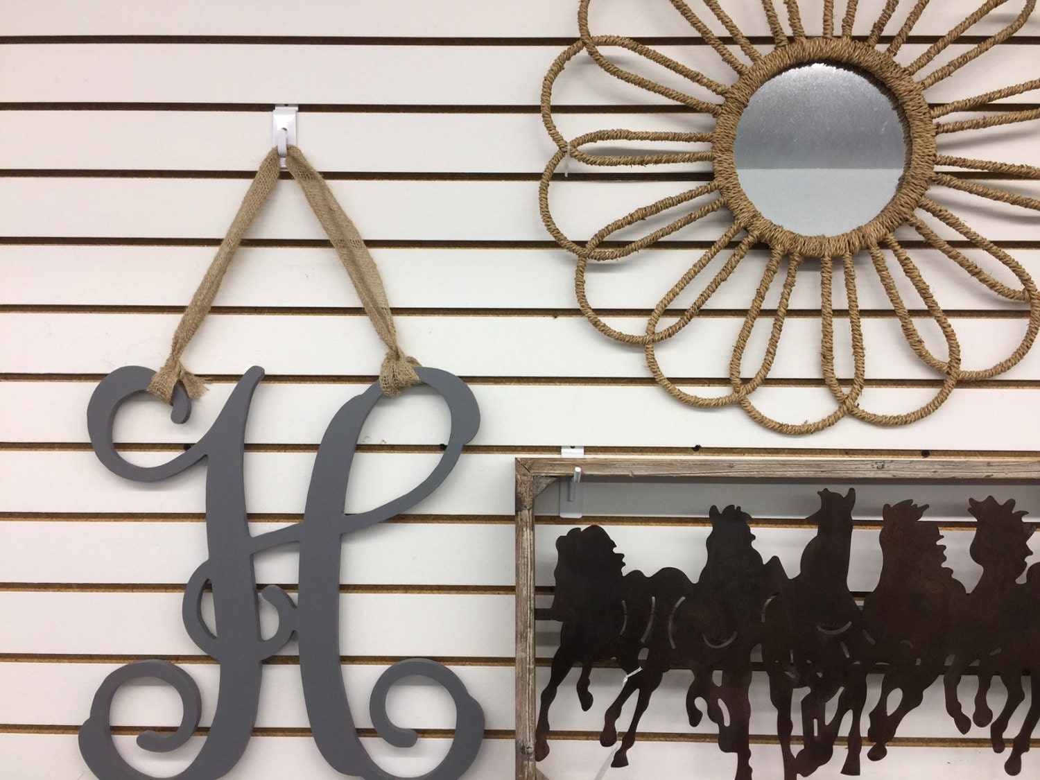 2 Wood Monograms Front Door Decor Housewarming Gallery Wall F Gallery Photo