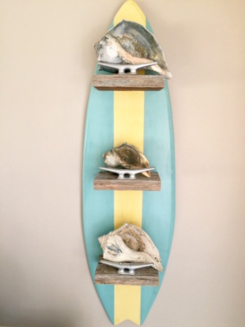 Surfboard towel rack farmhouse boat cleat coastal living nautical bathroom towel holder indoor outdoor barn wood guest room beach house OBX image 6