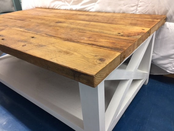 Barn Wood Reclaimed Wood Farmhouse Coffee Table Coastal Decor Etsy