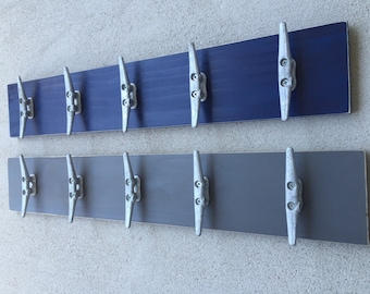 Nautical Boat Cleat Towel Rack: Handmade Beach House Decor
