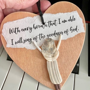 Goodness of God handmade ornament worship leader praise team gift OBX shells gifts under 15 rose gold seashell art family friend unique gift