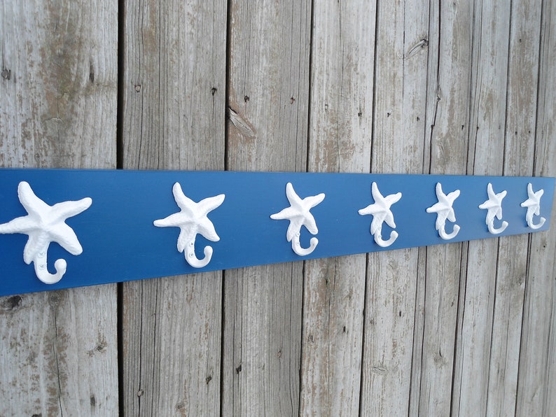8 Starfish Hooks Extra Long Towel Rack Beach Towel Storage Etsy