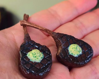 Tomahawk Steak Earrings, Realistic Miniature Food Jewelry, Handmade Polymer Clay, Foodie Gift, Meat Lover Present - Unique