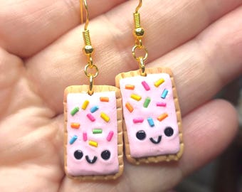 Kawaii Pop-Tart Earrings or Charm – Toaster Pastry Jewelry