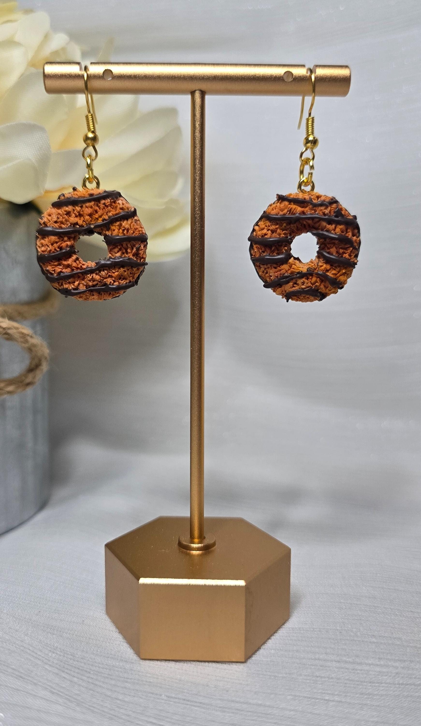 Samoa Cookie Earrings: Handmade Polymer Clay Miniature Food Jewelry ...