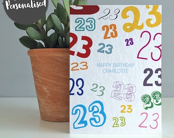 Age Is Just A Number Personalised Birthday Card